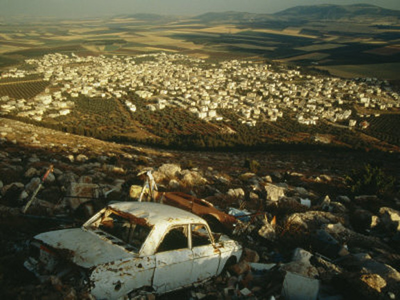 Photographer not indicated. A Trash Dump Above the Valley of Jezreel. Right-clicked from www.allposters.com, used here for  educational, non- commercial  purposes, free service by blog-use of image provided by and from said site.